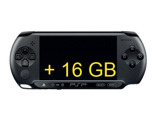 Sony PSP Street + Карта памяти 16 GB + мягкий чехол + пленка + кабель для ПК + лицензионные игры