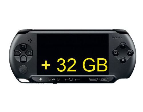 Sony PSP Street + Карта памяти 32 GB + мягкий чехол + пленка + кабель для ПК + лицензионные игры
