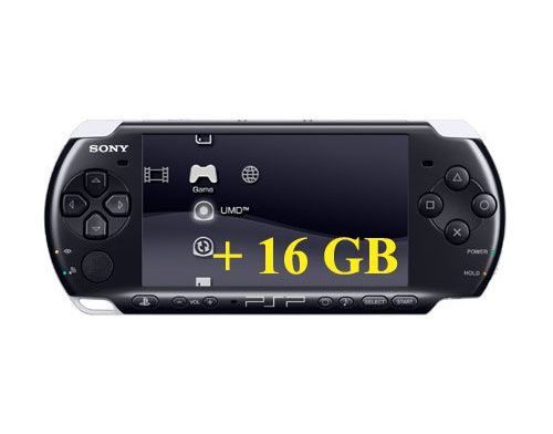 Sony PSP Bright + Карта памяти на 16 GB + мягкий чехол + пленка + кабель для ПК + лицензионные игры