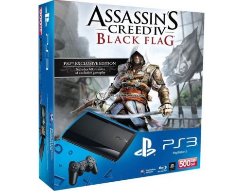 Фото №1 - Sony Playstation 3 SUPER SLIM 500 Gb + Игра Assassins Creed 4