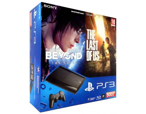 Фото №1 - Sony Playstation 3 SUPER SLIM 500 Gb + Игра Beyond: Two Souls + Игра The Last of Us