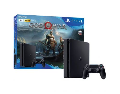 Фото №1 - Sony PlayStation 4 SLIM 1 Tb + God of War 4 (Официальная версия, CUH-2108B) (Гарантия 18 месяцев)