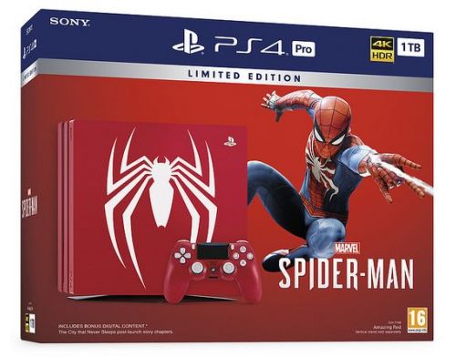 Фото №1 - Sony PlayStation 4 Pro 1TB Limited Edition Marvel's Spider-Man Console Bundle - Amazing Red (Гарантия 18 месяцев)