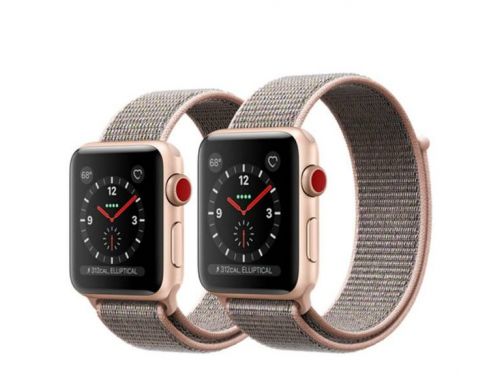Фото №3 - Apple Watch Series 3 GPS + Cellular 38mm Gold Aluminum Case with Pink Sand Sport Loop Б.У.