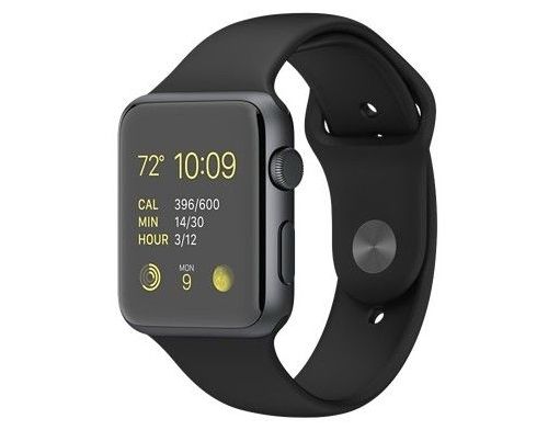 Фото №1 - Apple Watch Series 6 Sport 42mm Space Gray Aluminum Case with Black Sport Band