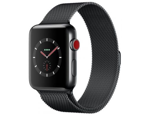 Фото №1 - Apple Watch Series 3 42mm GPS + Cell Stainless Steel Space Black w.Black Sport Band Б.У.