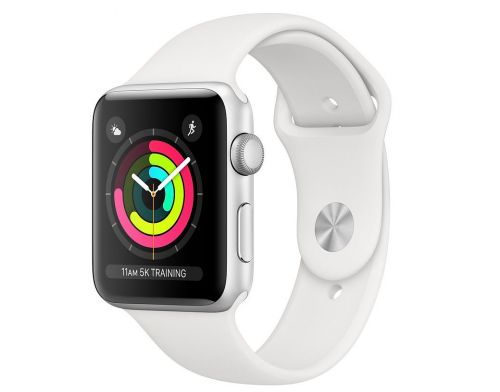 Фото №1 - Apple Watch Series 3 42mm Silver Aluminum Case with White Sport Band Б.У.