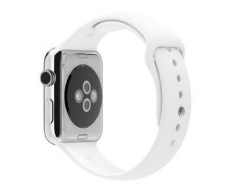 Фото №2 - Apple Watch 42mm Stainless Steel Case with White Sport Band Б.У.