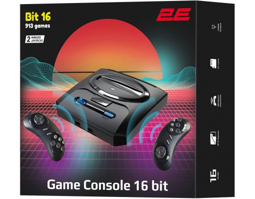 Фото №1 - Игровая консоль 2Е 16bit с беспроводными геймпадами, HDMI, 913 игр
