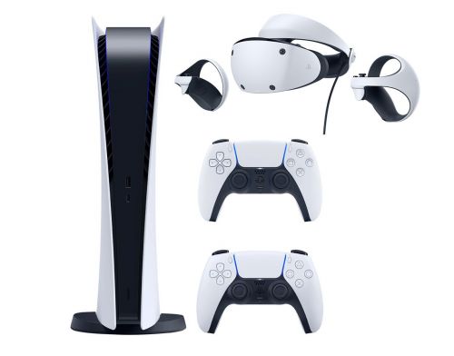 Фото №1 - Sony PlayStation 5 Digital Edition 825Gb + доп. джойстик + Очки виртуальной реальности PlayStation VR2
