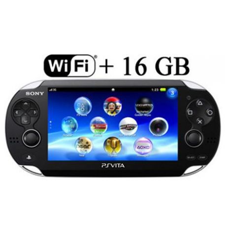 Sony PS Vita Black Wi-Fi + Карта памяти на 16 GB + Чехол + Пленка + USB кабель + 25 Лицензионных игр