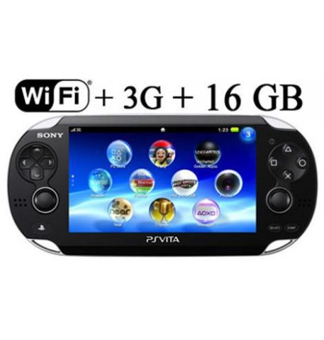 Sony PS Vita Black Wi-Fi + 3G + Карта памяти на 16 GB + Чехол + Пленка + USB кабель + 25 Лицензионных игр