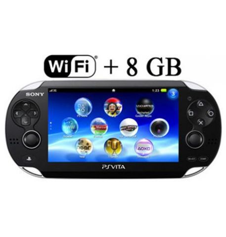 Sony PS Vita Black Wi-Fi + Карта памяти на 8 GB + Чехол + Пленка + USB кабель
