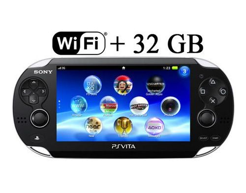 Фото №1 - Sony PS Vita Black Wi-Fi + Карта памяти на 32 GB + Чехол + Пленка + USB кабель