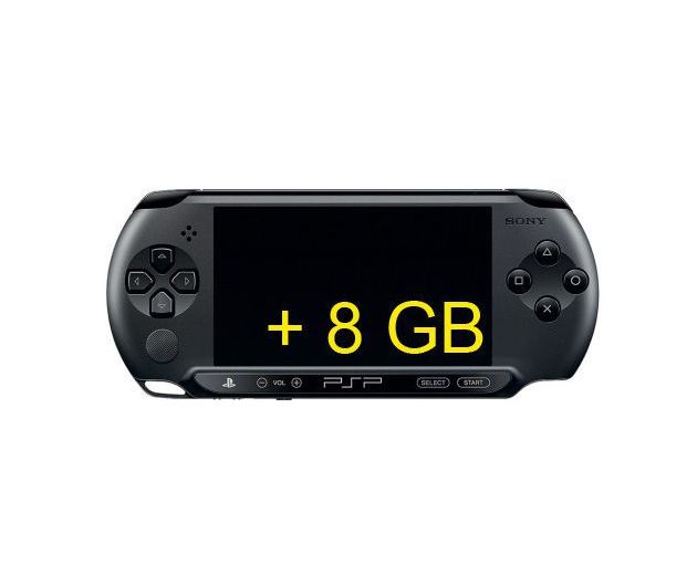 Sony PSP Street + Карта памяти 8 GB + мягкий чехол + пленка + кабель для ПК + лицензионные игры