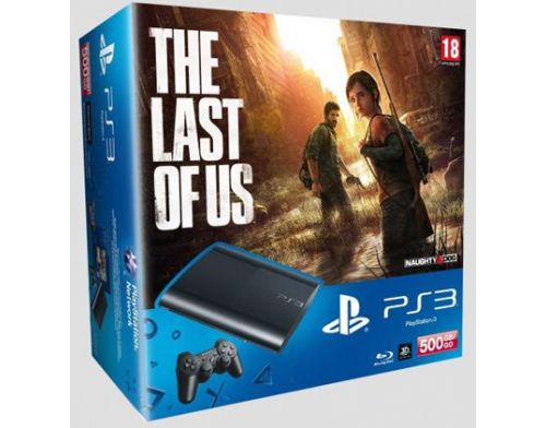 Фото №1 - Sony Playstation 3 SUPER SLIM 500 Gb + Игра The Last of Us (Одни из Нас)