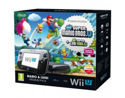 Фото №1 - Nintendo Wii U 32GB Premium Pack (черная)  + игра Super Mario Bros U