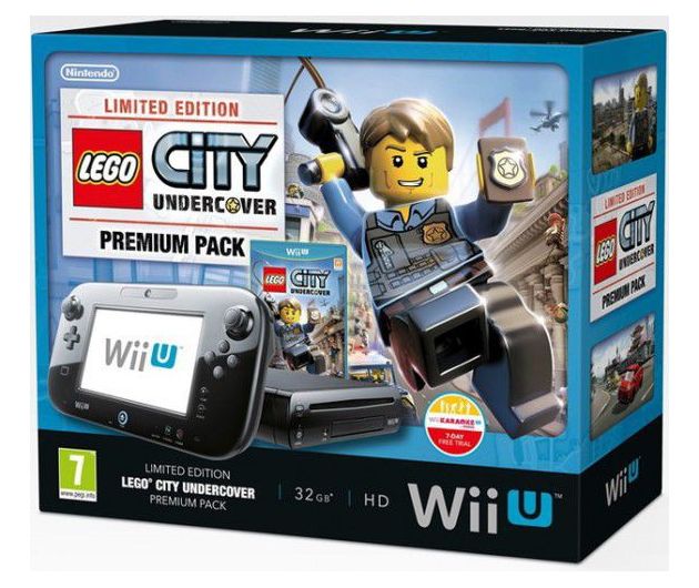 Nintendo Wii U 32GB Premium Pack (черная) + игра Lego City Undercover