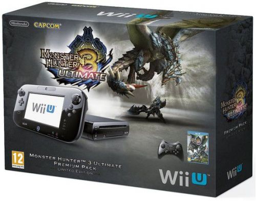 Фото №1 - Nintendo Wii U 32GB Premium Pack (черная) + игра Monster Hunter 3
