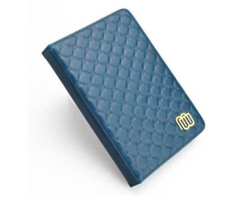 Фото №1 - Чехол MB Leather Cover Quilted Blue with LED light for Kindle 5/Kindle 4