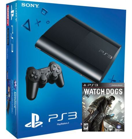 Sony Playstation 3 SUPER SLIM 12 Gb + игра Watch Dogs
