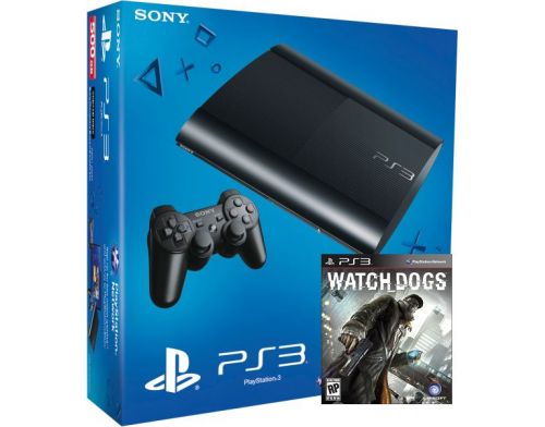 Фото №1 - Sony Playstation 3 SUPER SLIM 12 Gb + игра Watch Dogs