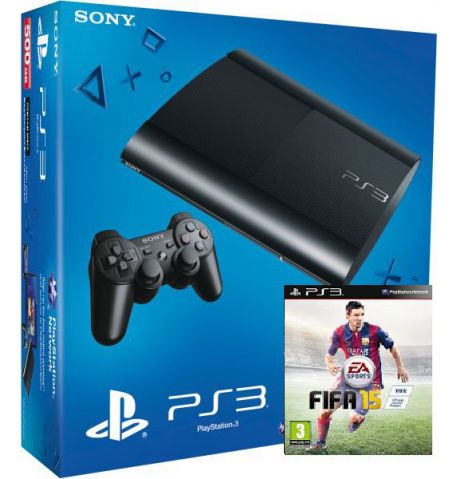 Sony Playstation 3 SUPER SLIM 500 Gb + Игра FIFA 15