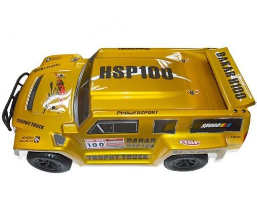 Фото №3 - Автомобиль HSP Racing Hummer Dakar H100 1:10 RTR 500 мм 4WD 2,4 ГГц (HSP94128 Yellow)