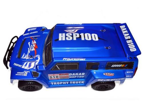 Фото №3 - Автомобиль HSP Racing Hummer Dakar H100 1:10 RTR 500 мм 4WD 2,4 ГГц (HSP94128 Blue)