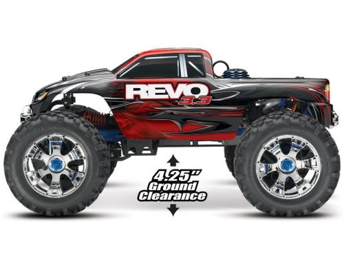 Фото №5 - Автомобиль Traxxas Revo 3,3 Nitro Monster 1:10 RTR 525 мм 4WD 2,4 ГГц (53097-1 Blue)