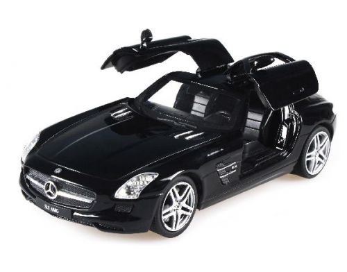 Фото №1 - Машинка р/у 1:24 Meizhi лиценз. Mercedes-Benz SLS AMG металлическая (черный)