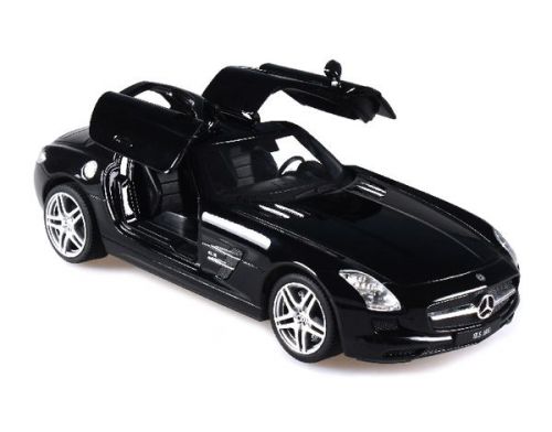 Фото №2 - Машинка р/у 1:24 Meizhi лиценз. Mercedes-Benz SLS AMG металлическая (черный)