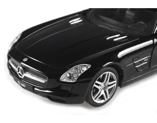 Фото №5 - Машинка р/у 1:24 Meizhi лиценз. Mercedes-Benz SLS AMG металлическая (черный)