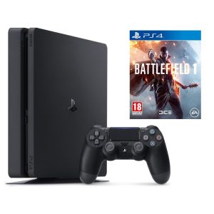 Sony PlayStation 4 SLIM 1 Tb + Игра Battlefield 1 Revolution (Гарантия 18 месяцев)