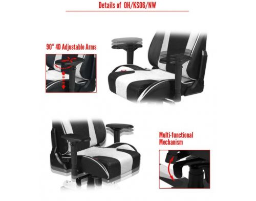 Фото №4 - Кресло для геймеров DXRACER King Series OH/KS06/NW