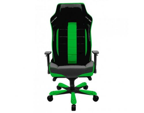 Фото №1 - Кресло для геймеров DXRACER CLASSIC OH/СЕ120/NE (чёрное/зеленые вставки)Vinil кожа, Al основа
