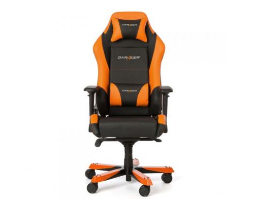 Фото №2 - Кресло для геймеров DXRACER IRON OH/IS11/NO (чёрное/оранжевые вставки) PU кожа, Al основание