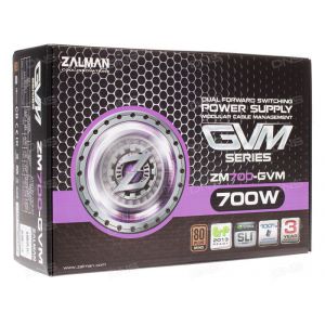 Блок питания ZALMAN ZM700-LE II 700W v.2.3, Fan 12см,78+, Retail