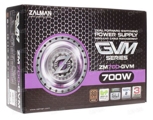 Фото №1 - Блок питания ZALMAN ZM700-LE II 700W v.2.3, Fan 12см,78+, Retail