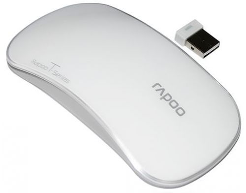 Фото №2 - RAPOO T8 wireless Laser Touch Mouse white