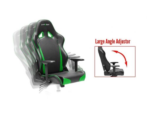 Фото №3 - Кресло для геймеров DXRACER TANK OH/TS29/NЕ (чёрное/зеленые вставки) PU кожа, Al основа