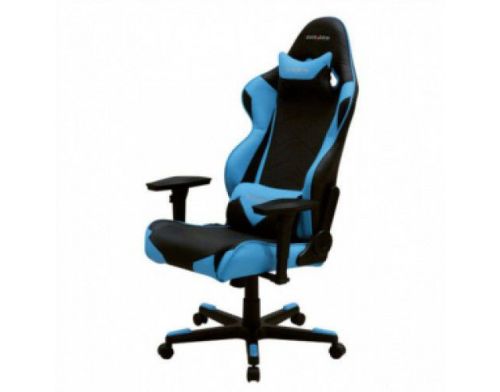 Фото №2 - Кресло для геймеров DXRACER RACING OH/RE0/NB (чёрное/голубые вставки) PU кожа, AL основа