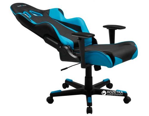 Фото №3 - Кресло для геймеров DXRACER RACING OH/RE0/NB (чёрное/голубые вставки) PU кожа, AL основа