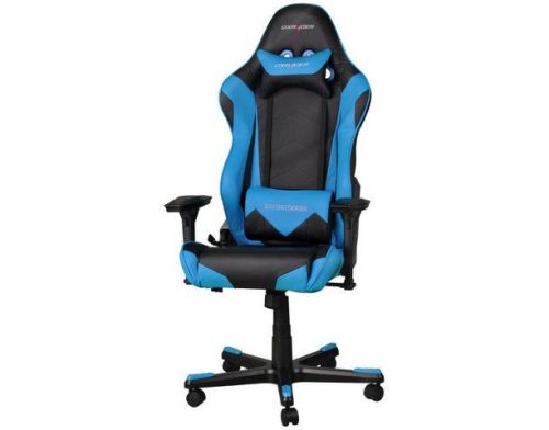 Фото №4 - Кресло для геймеров DXRACER RACING OH/RE0/NB (чёрное/голубые вставки) PU кожа, AL основа