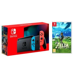 Портативна ігрова консоль Nintendo Switch Neon blue/red - Оновлена версія + Гра The Legend of Zelda: Breath of the Wild
