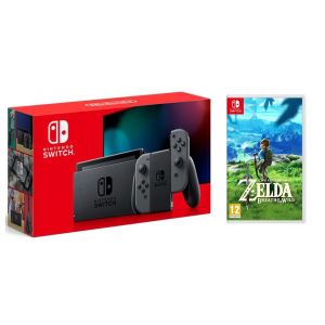 Nintendo Switch Gray - Обновлённая версия + Игра The Legend of Zelda: Breath of the Wild (Гарантия 18 месяцев)