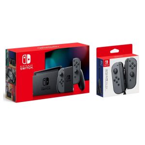 Nintendo Switch Gray - Обновлённая версия + Дополнительный набор Joy-Con (Гарантия 18 месяцев)