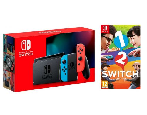 Фото №1 - Nintendo Switch Neon blue/red - Обновлённая версия + Игра 1-2 Switch (Гарантия 18 месяцев)