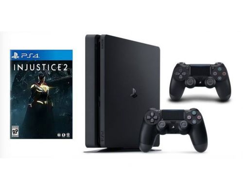 Фото №1 - Sony PlayStation 4 SLIM 500gb + Доп Джойстик + Игра Injustice 2 (Гарантия 18 месяцев)
