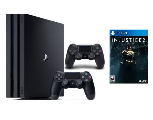 Фото №1 - Sony PlayStation 4 PRO 1 Tb + Доп Джойстик + Игра Injustice 2 (Гарантия 18 месяцев)